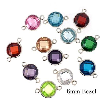 sterling silver 6mm bezel connectors for permanent jewelry supply wholesale
