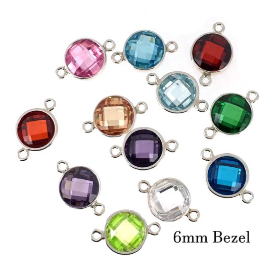 sterling silver 6mm bezel connectors for permanent jewelry supply wholesale