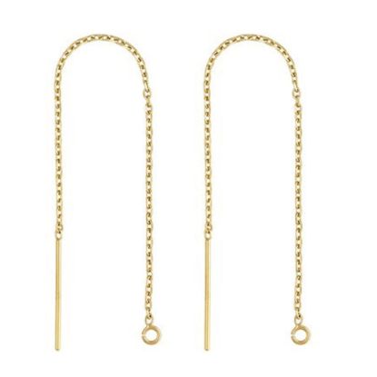 14k yellow gold threader earrings wholesale jewelry making supplies