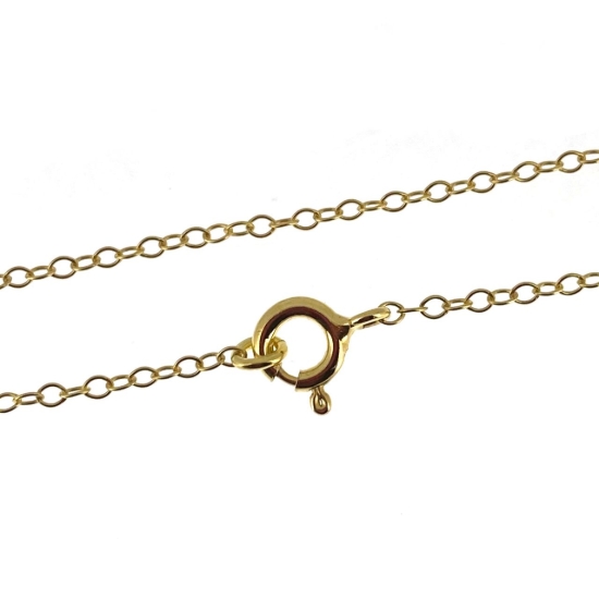 Wholesale Gold Over Sterling Silver Light Cable Chain, Wholesale Bulk Necklace Chains