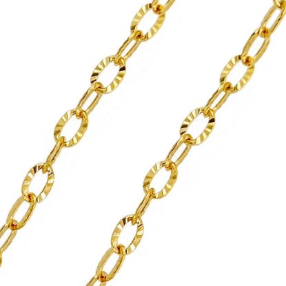Wholesale 1/20 14K Gold Filled Textured Cable Chain 1.2mm by 1.8mm (sold per foot )