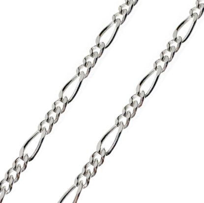 Wholesale sterling silver figaro chain by the foot