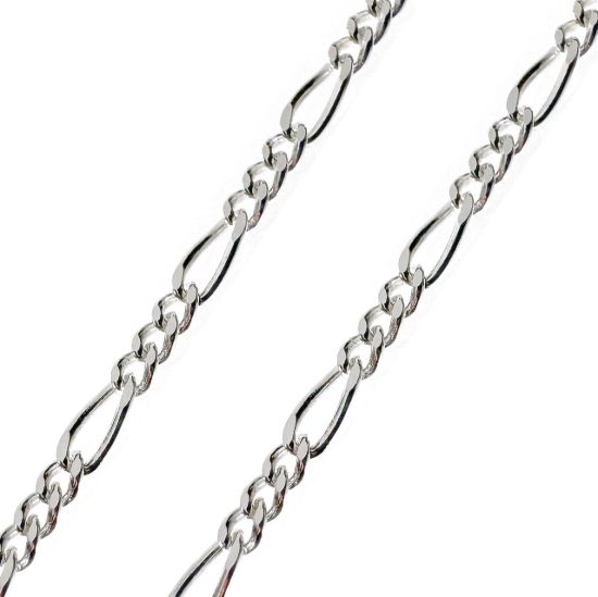 Wholesale sterling silver figaro chain by the foot