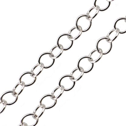 Wholesale Sterling Silver Bulk Chain - 3mm round cable Chain 