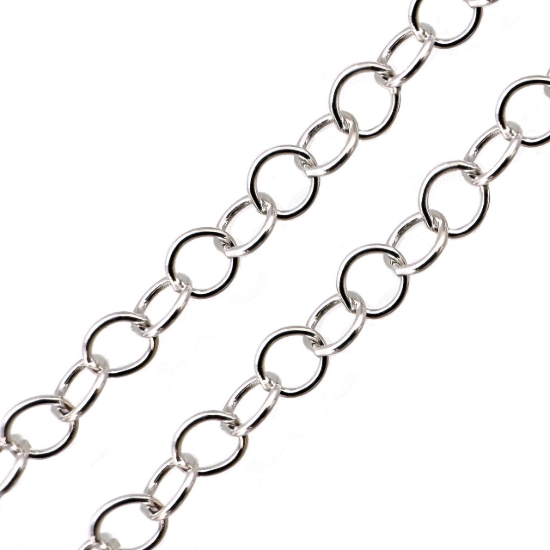 Wholesale Sterling Silver Bulk Chain - 3mm round cable Chain 