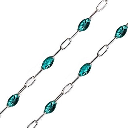 wholesale sterling silver paper clip Enamel chain by the foot