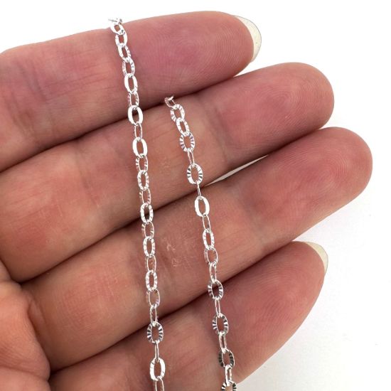 wholesale sterling silver jewelry making chains in bulk,silver textured cable chain
