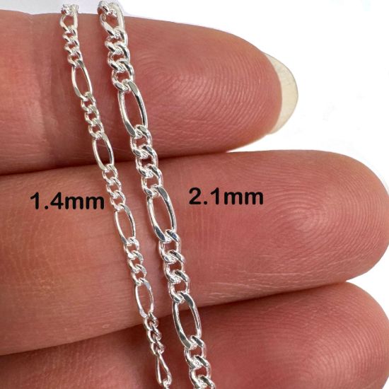 wholesale sterling silver jewelry making chains in bulk,sterling silver figaro chains