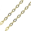 Wholesale Chain, Gold plated Sterling Silver Flat Cable Oval Chain 2 by 2.5mm Bulk Chain by the foot