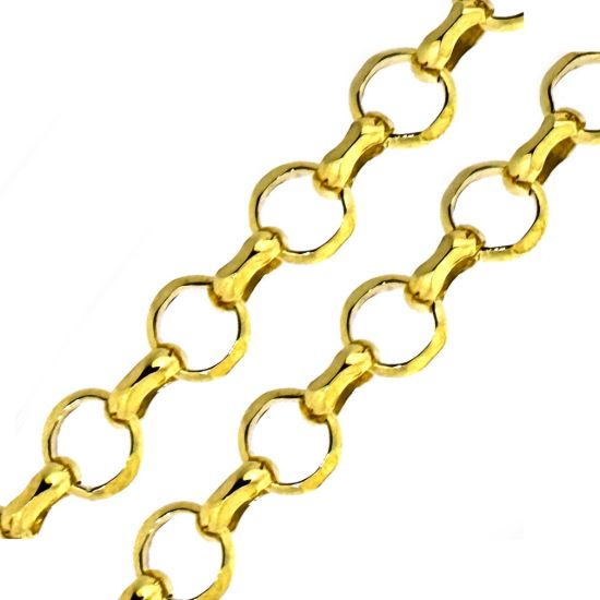 Wholesale Gold Over Sterling Silver Bulk Chain - 3.2mm Diamond Cut Rolo Chain (sold per foot)
