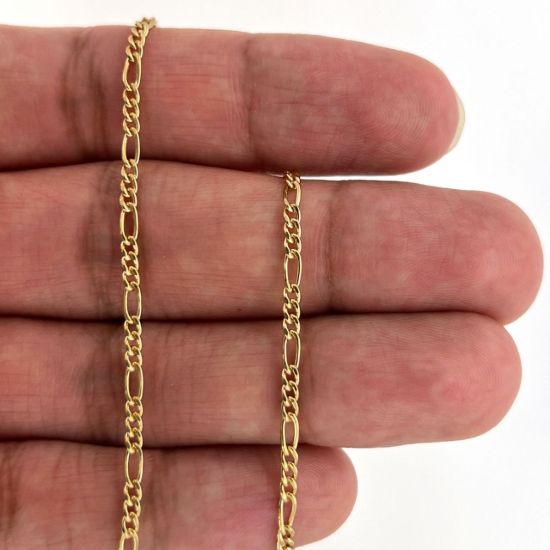 Wholesale 1/20 14K Gold Filled Finished Jewelry Chain - Figaro Chain 