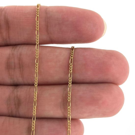 Wholesale 1/20 14K Gold Filled Finished Jewelry Chain - Small Figaro Chain  