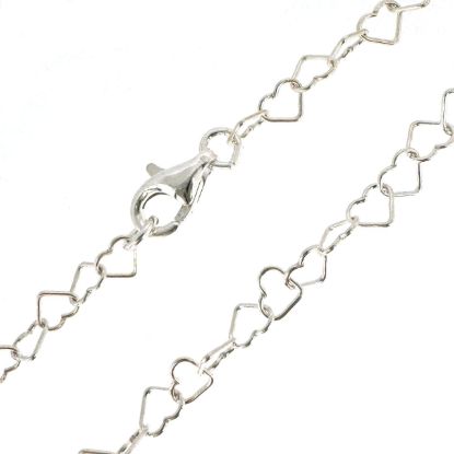 Wholesale Sterling Silver Finished Chain - Heart Link Chain 