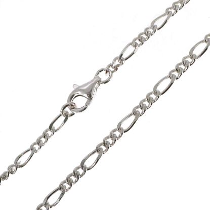 Wholesale Sterling Silver Finished Chain - 2.1mm Figaro Chain