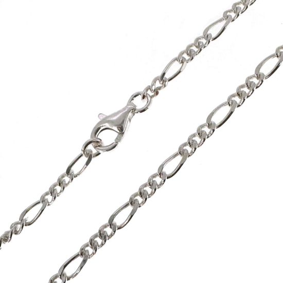Wholesale Sterling Silver Finished Chain - 2.1mm Figaro Chain