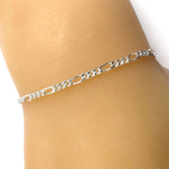 Wholesale Sterling Silver Finished Chain - 2.1mm Figaro Chain