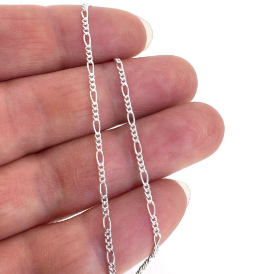 Wholesale Sterling Silver Necklace Chain-Small Figaro Chain 