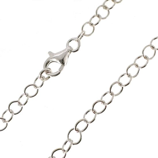 Wholesale 925 Sterling Silver Finished Jewelry Chain - Round Cable Chain 3.2mm