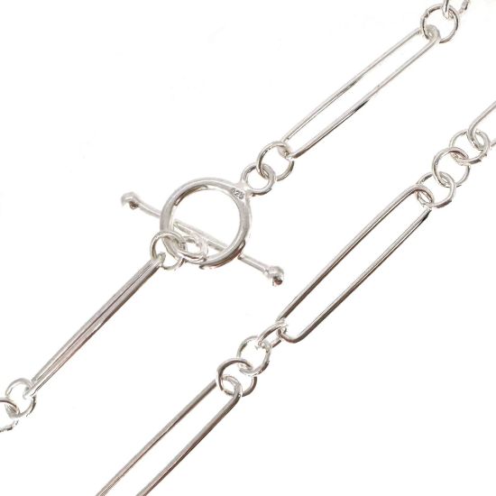 Wholesale Sterling Silver Necklace Chain-Long Box Paperclip Chain
