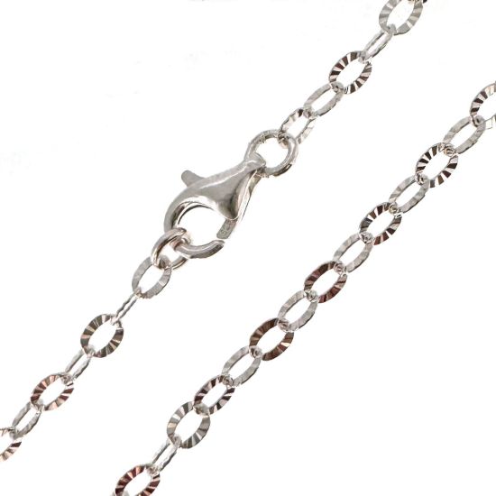 Wholesale 925 Sterling Silver Finished Jewelry Chain - Textured Cable Chain