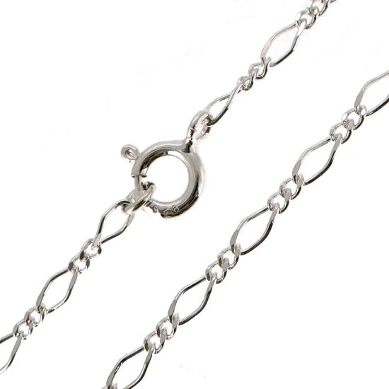 Wholesale 925 Sterling Silver Finished Jewelry Chain - Figaro 8 Cable Chain