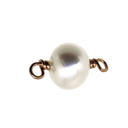 Wholesale permanent jewelry charm connectors- 5mm pearl connectors