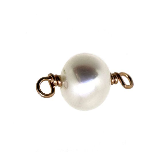 Wholesale permanent jewelry charm connectors- 5mm pearl connectors