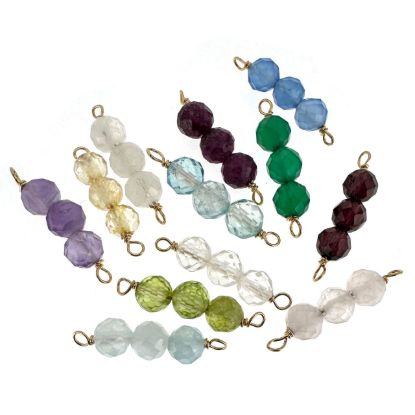 wholesale gold filled jewelry making supplies-BIRTHSTONE connectors
