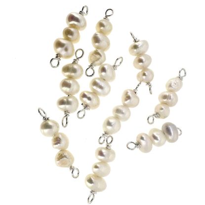 WHOLESALE STERLING SILVER JEWELRY MAKING SUPPLY-Pearl CONNECTORS