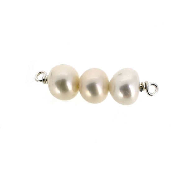 wholesale sterling silver jewelry making supplies-pearl connectors