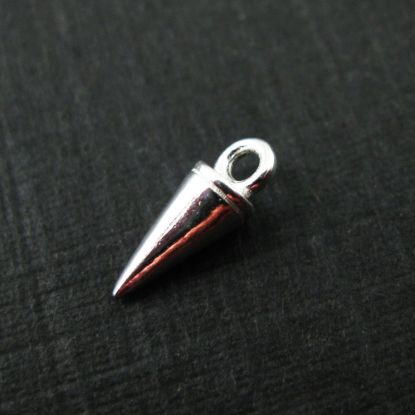 Wholesale Sterling Silver Spike Stud Charm, Charms and Pendants for Jewelry Making, Wholesale Findings
