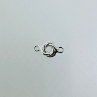 Wholesale 925 Sterling Silver Tiny Love Knot Charm Connector - 5mm(1 pc)