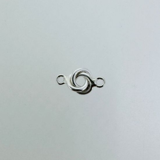 Wholesale 925 Sterling Silver Tiny Love Knot Charm Connector - 5mm(1 pc)