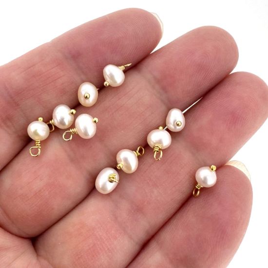wholesale 14k gold filled pearl charms 