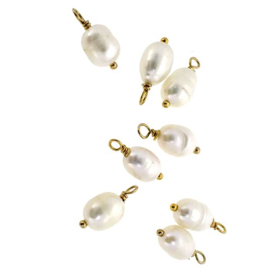 wholesale 14k gold filled pearl charms 