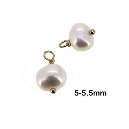 wholesale gold filled permanent jewelry 5mm pearl charms