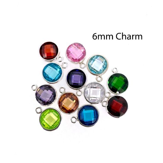 Wholesale Sterling Silver 6mm Bezel Charms