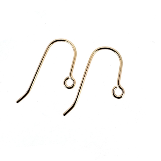 Wholesale Gold Filled Earring Hooks with Open Eye End (sold per pair)