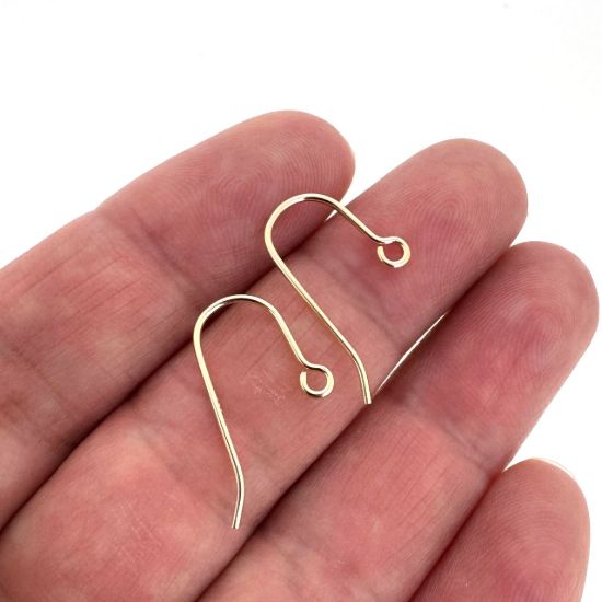 Wholesale Gold Filled Earring Hooks with Open Eye End (sold per pair)