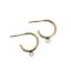 Wholesale 14K Gold Filled Single C Shape Hoops with open ring - 12mm (1 pair)