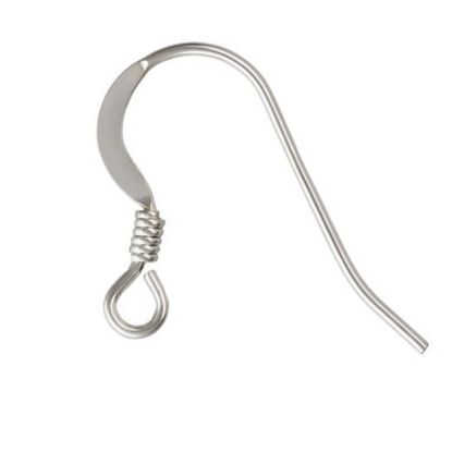 Wholesale Sterling Silver Flat Fishhook for Jewelry Making, Wholesale Earwire and Findings