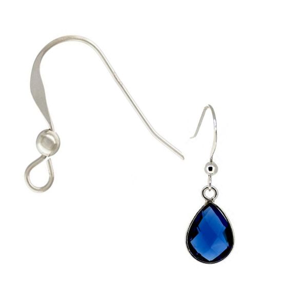 Wholesale Sterling Silver Flat Fishhook with Ball for Jewelry Making, Wholesale Earwire and Findings