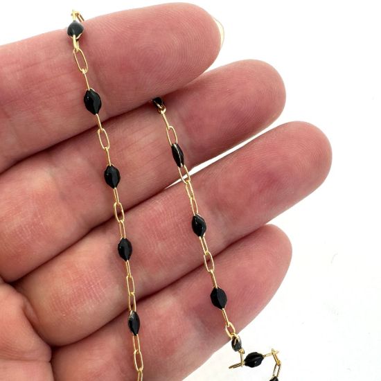 wholesale jewelry making bulk chain-gold filled  PaperClip Enamel chains for permanent jewelry