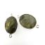 sterling silver labrodorite gemstone connector 