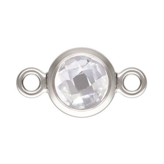 sterling silver 6mm bezel connectors for permanent jewelry supply wholesale