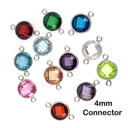 sterling silver 4mm bezel connectors for permanent jewelry supply wholesale