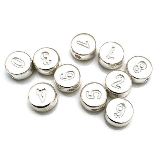 Wholesale Sterling Silver Number Beads