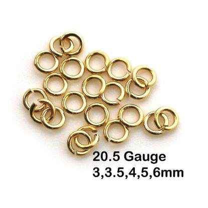 1/20 14K Gold Filled Open Jump Rings FOR PERMANENT JEWELRY MAKING SUPPLIES
