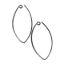 	Wholesale Ear Wires, Oxidized Sterling Silver Marquise Ear Wire