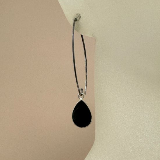 	Wholesale Ear Wires, Oxidized Sterling Silver Marquise Ear Wire